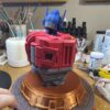 Hand-Painted Optimus Prime Inspired Bust, One-of-a-Kind Display Piece