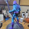 Hand-Painted Skeletor-Inspired Fan Art Statue - One-of-a-Kind Display Piece