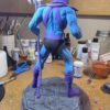 Hand-Painted Skeletor-Inspired Fan Art Statue - One-of-a-Kind Display Piece