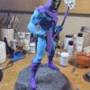 Hand-Painted Skeletor-Inspired Fan Art Statue - One-of-a-Kind Display Piece